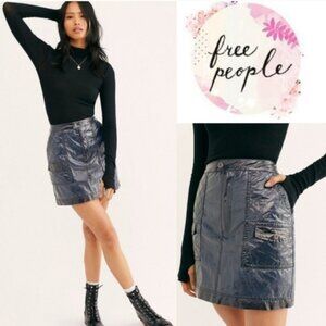 143 NWT Free People Too Cool For School Quilted Skirt